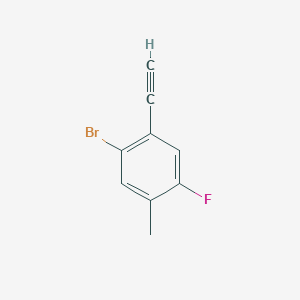 molecular formula C9H6BrF B13720793 1-Bromo-2-ethynyl-4-fluoro-5-methylbenzene 