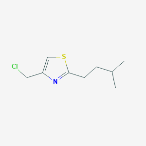 molecular formula C9H14ClNS B1372080 4-(Chloromethyl)-2-(3-methylbutyl)-1,3-thiazole CAS No. 1209681-69-5