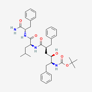 (5S)-(t-Butoxycarbonylamino)-6-phenyl-(4R)hydroxy-(2R)benzylhexanoyl)-L-leu-L-phe-amide