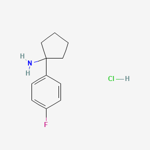 molecular formula C11H15ClFN B1372081 1-(4-Fluorophenyl)cyclopentan-1-amine hydrochloride CAS No. 1209904-53-9