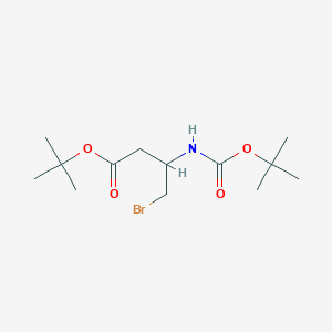 Tert-butyl 4-bromo-3-[(2-methylpropan-2-yl)oxycarbonylamino]butanoate