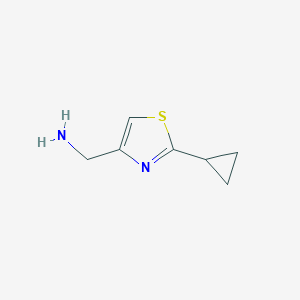 molecular formula C7H10N2S B1372085 (2-Cyclopropylthiazol-4-yl)methanamine CAS No. 1083299-53-9