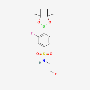 3-Fluoro-N-(2-methoxyethyl)-4-(4,4,5,5-tetramethyl-1,3,2-dioxaborolan-2-yl)benzenesulfonamide