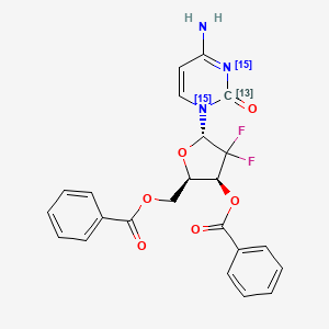 1'-Epi Gemcitabine-13C,15N2 3',5'-Dibenzoate