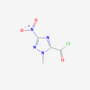 molecular formula C4H3ClN4O3 B137209 1-Methyl-3-nitro-1H-1,2,4-triazole-5-carbonyl chloride CAS No. 131758-19-5