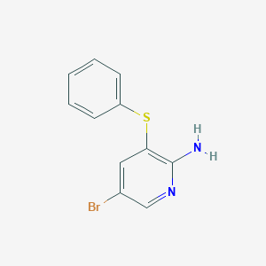 molecular formula C11H9BrN2S B1372096 5-Bromo-3-(phenylthio)pyridin-2-amine CAS No. 953045-27-7