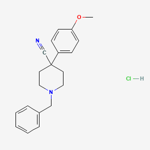 1-Benzyl-4-(4-methoxyphenyl)piperidine-4-carbonitrile hydrochloride