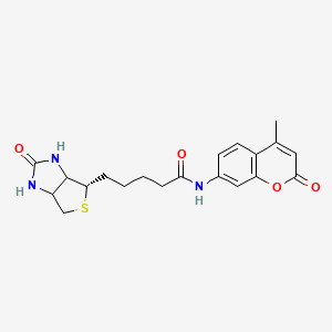 N-(4-methyl-2-oxochromen-7-yl)-5-[(4S)-2-oxo-1,3,3a,4,6,6a-hexahydrothieno[3,4-d]imidazol-4-yl]pentanamide