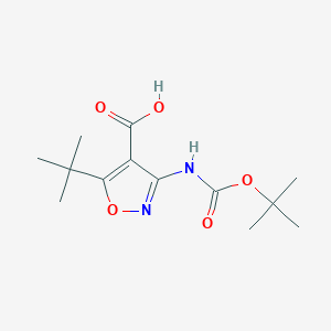 molecular formula C13H20N2O5 B1372102 3-(Boc-amino)-5-tert-butylisoxazole-4-carboxylic acid CAS No. 1065075-72-0