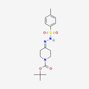 molecular formula C17H25N3O4S B1372103 叔丁基 4-(2-(对甲苯磺酰)腙)哌啶-1-羧酸酯 CAS No. 1046478-89-0