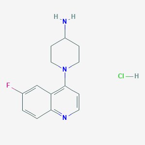 1-(6-Fluoroquinolin-4-yl)piperidin-4-amine hydrchloride