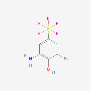 molecular formula C6H5BrF5NOS B1372106 3-氨基-5-溴-4-羟基苯基硫五氟化物 CAS No. 1159512-29-4