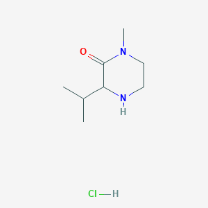 molecular formula C8H17ClN2O B1372112 3-Isopropyl-1-methylpiperazin-2-one hydrochloride CAS No. 1214064-58-0