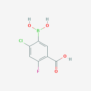 molecular formula C7H5BClFO4 B1372114 5-硼-4-氯-2-氟苯甲酸 CAS No. 957066-06-7
