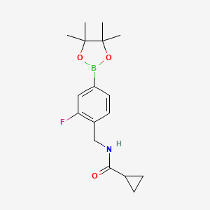 N-(2-fluoro-4-(4,4,5,5-tetramethyl-1,3,2-dioxaborolan-2-yl)benzyl)cyclopropanecarboxamide