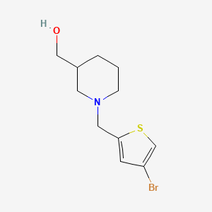 molecular formula C11H16BrNOS B1372117 {(1-[(4-溴噻吩-2-基)甲基]哌啶-3-基}甲醇 CAS No. 864411-19-8