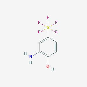 molecular formula C6H6F5NOS B1372119 2-氨基-4-(五氟硫烷基)苯酚 CAS No. 1159512-27-2