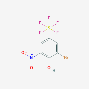 molecular formula C6H3BrF5NO3S B1372122 3-溴-4-羟基-5-硝基苯基五氟化硫 CAS No. 1159512-28-3