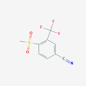 molecular formula C9H6F3NO2S B1372123 4-(Methylsulfonyl)-3-(trifluoromethyl)benzonitrile CAS No. 904311-38-2