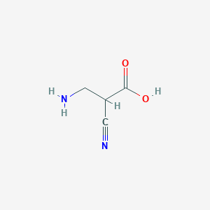 molecular formula C4H6N2O2 B1372124 3-Amino-2-cyanopropanoic acid CAS No. 1211318-03-4