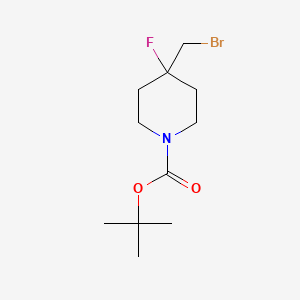 molecular formula C11H19BrFNO2 B1372128 4-(Bromométhyl)-4-fluoropipéridine-1-carboxylate de tert-butyle CAS No. 1207176-24-6