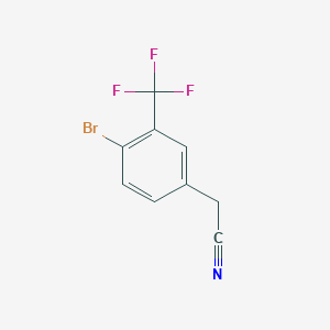 molecular formula C9H5BrF3N B1372130 4-溴-3-(三氟甲基)苯乙腈 CAS No. 1159512-69-2