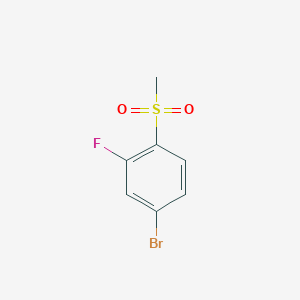 molecular formula C7H6BrFO2S B1372133 4-溴-2-氟-1-(甲磺酰基)苯 CAS No. 648904-84-1