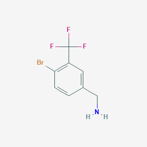 molecular formula C8H7BrF3N B1372135 4-溴-3-(三氟甲基)苄胺 CAS No. 1159512-70-5