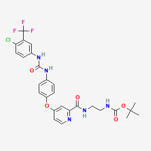 tert-Butyl (2-(4-(4-(3-(4-chloro-3-(trifluoromethyl)phenyl)ureido)phenoxy)picolinamido)ethyl)carbamate