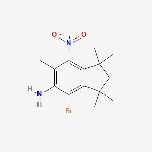 4-Bromo-1,1,3,3,6-pentamethyl-7-nitro-2,3-dihydro-1H-inden-5-ylamine