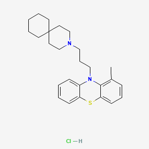 Phenothiazine, 10-(3-(3-azaspiro(5.5)undec-3-yl)propyl)-1-methyl-, hydrochloride