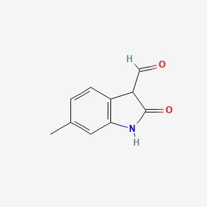 molecular formula C10H9NO2 B1372153 6-甲基-2-氧代吲哚-3-甲醛 CAS No. 845655-53-0