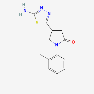 4-(5-Amino-1,3,4-thiadiazol-2-yl)-1-(2,4-dimethylphenyl)pyrrolidin-2-one