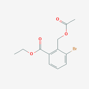 molecular formula C12H13BrO4 B13721625 Ethyl 2-(Acetoxymethyl)-3-bromobenzoate 