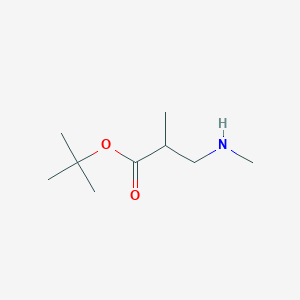 molecular formula C9H19NO2 B1372163 叔丁基 2-甲基-3-(甲基氨基)丙酸酯 CAS No. 405513-15-7