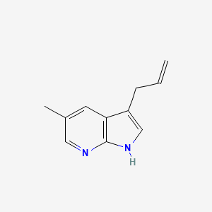 molecular formula C11H12N2 B1372169 3-烯丙基-5-甲基-1H-吡咯并[2,3-b]吡啶 CAS No. 1198098-45-1