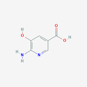 molecular formula C6H6N2O3 B1372175 6-Amino-5-hydroxynicotinic acid CAS No. 1219026-99-9