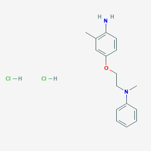 molecular formula C16H22Cl2N2O B1372177 N-[2-(4-Amino-3-methylphenoxy)ethyl]-N-methyl-N-phenylamine dihydrochloride CAS No. 1185298-45-6