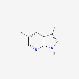 molecular formula C8H7IN2 B1372186 3-Iodo-5-methyl-1H-pyrrolo[2,3-b]pyridine CAS No. 1138443-83-0