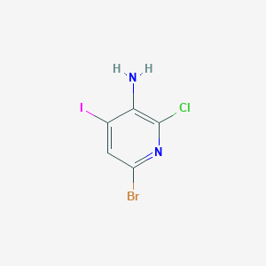 molecular formula C5H3BrClIN2 B1372192 6-Bromo-2-chloro-4-iodopyridin-3-amine CAS No. 1138444-29-7