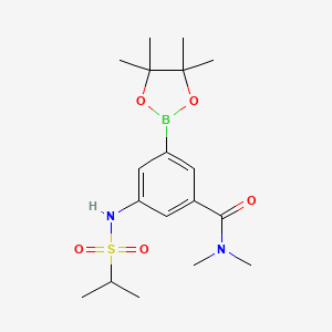 N,N-Dimethyl-3-(propane-2-sulfonylamino)-5-(4,4,5,5-tetramethyl-[1,3,2]dioxaborolan-2-yl)-benzamide