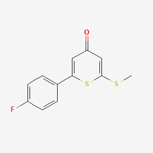 2-(4-Fluorophenyl)-6-methylthio-4H-thiopyran-4-one