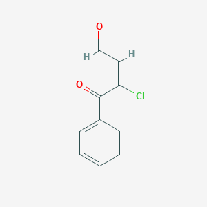 molecular formula C10H7ClO2 B137220 2-Butenal, 3-chloro-4-oxo-4-phenyl-, (E)- CAS No. 148470-36-4