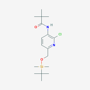molecular formula C17H29ClN2O2Si B1372200 N-(6-((tert-Butyldimethylsilyloxy)methyl)-2-chloropyridin-3-yl)pivalamide CAS No. 1142191-94-3