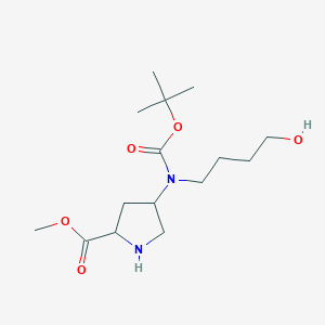 Methyl 4-[Boc(4-hydroxybutyl)amino]pyrrolidine-2-carboxylate