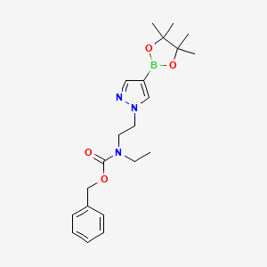 Ethyl-{2-[4-(4,4,5,5-tetramethyl-[1,3,2]dioxaborolan-2-yl)-pyrazol-1-yl]-ethyl}-carbamic acid benzyl ester