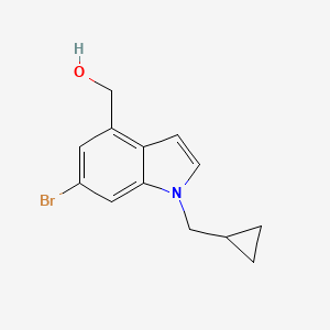 (6-Bromo-1-cyclopropylmethyl-1H-indol-4-yl)-methanol