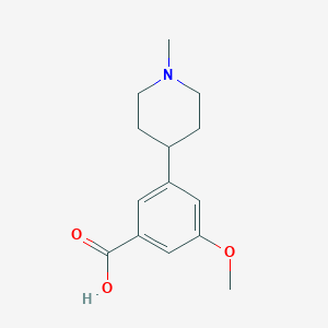 3-Methoxy-5-(1-methylpiperidin-4-yl)benzoic acid