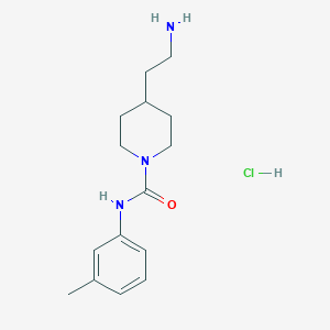 4-(2-aminoethyl)-N-(3-methylphenyl)piperidine-1-carboxamide hydrochloride