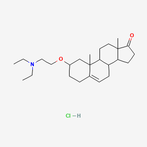 2-[2-(Diethylamino)ethoxy]-10,13-dimethyl-1,2,3,4,7,8,9,11,12,14,15,16-dodecahydrocyclopenta[a]phenanthren-17-one;hydrochloride